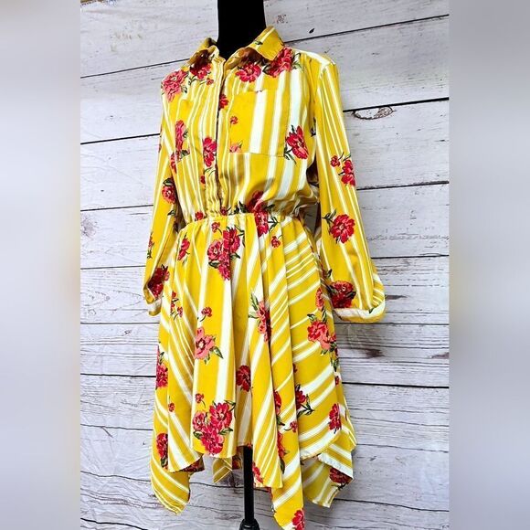 Cute yellow casual dress for women - Picture 2 of 7